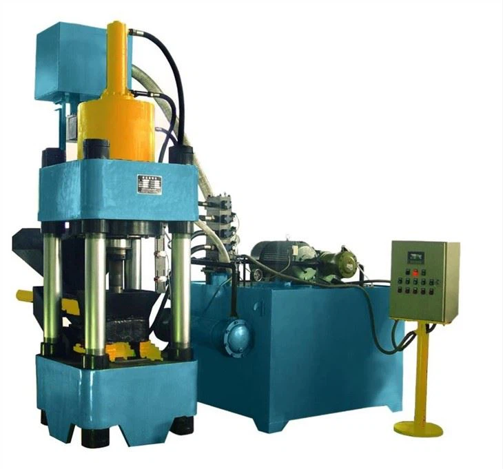Aluminum scrap briquetting press